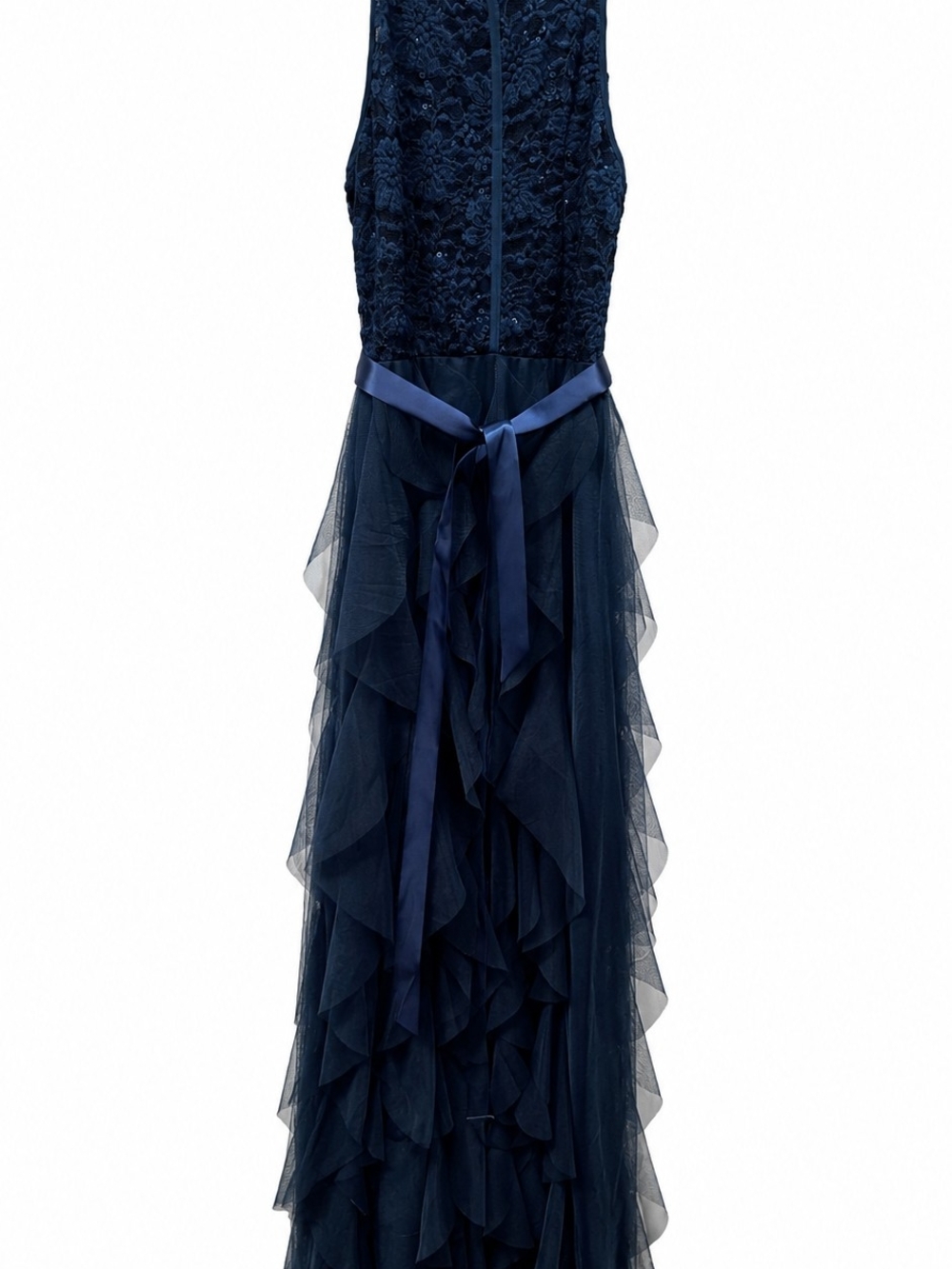 Candalite Dark Teal Lace High-Low Formal Dress | Size Small